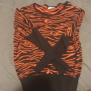 Orange and black stripped sweater